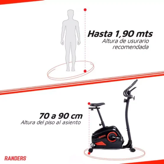 Bicicleta fija vertical Randers ARG 456 - Imagen 3